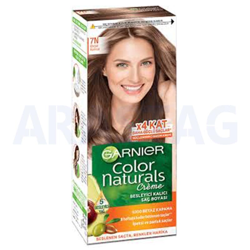 رنگ مو شماره 7N گارنیر Garnier Naturals (قهوه ای طبیعی)