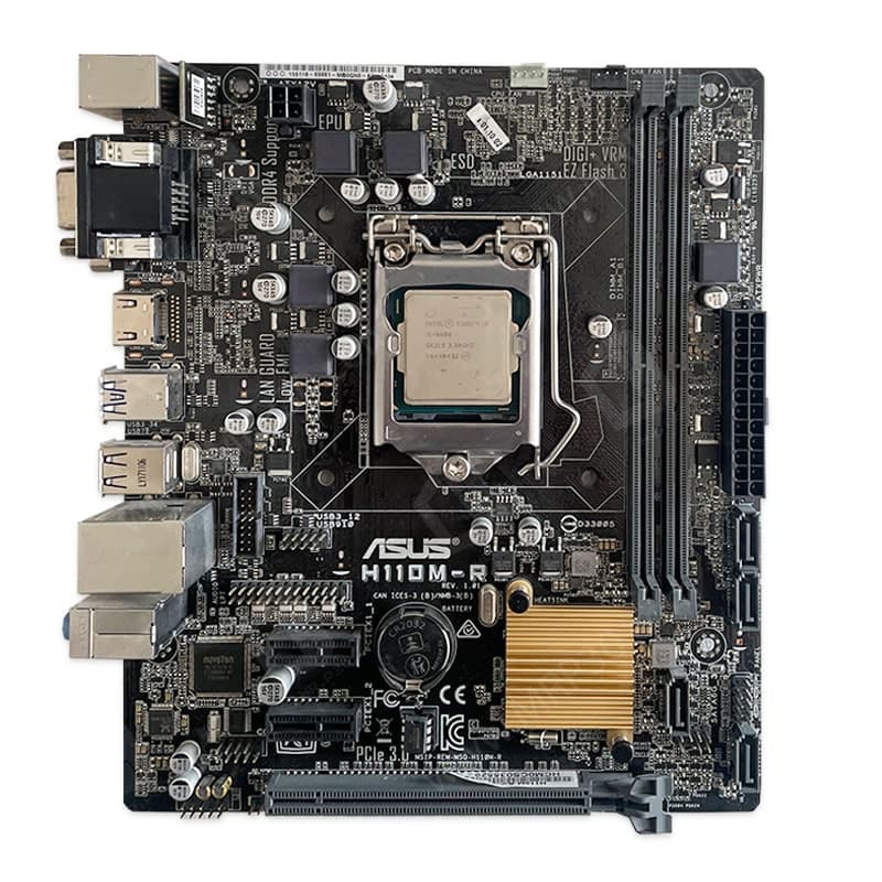 باندل مادربرد ASUS H110M-R + Core i5 7500 استوک در حد نو — تصویر ۲