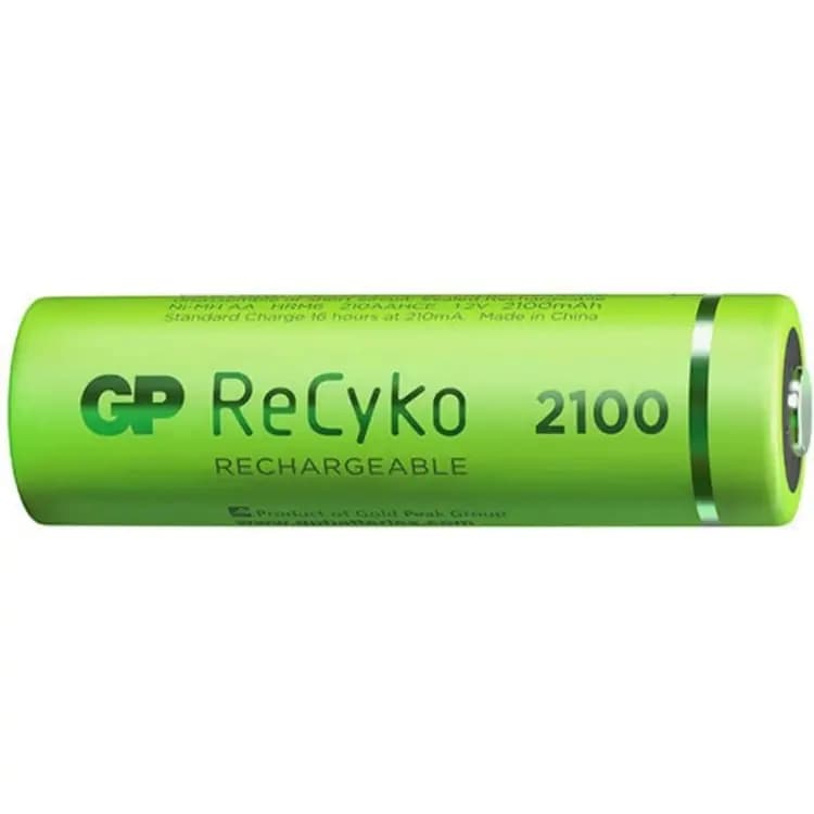 باتری قلمی قابل شارژ جی پی مدل Rechargeable Recyko 2100 بسته دو عددی — تصویر ۴