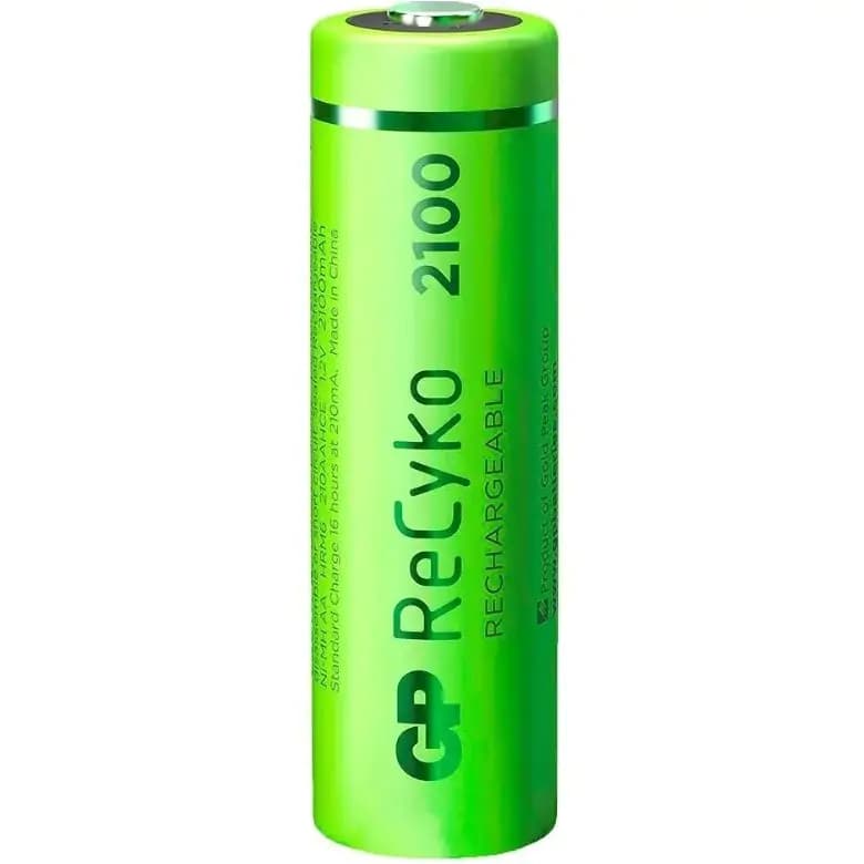 باتری قلمی قابل شارژ جی پی مدل Rechargeable Recyko 2100 بسته دو عددی — تصویر ۳