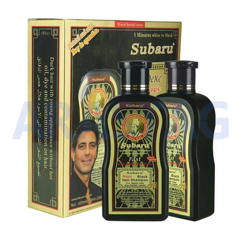 پک شامپو رنگ مو و رفع سفیدی مو سوبارو Subaru مدل Fast حجم 400 میلی