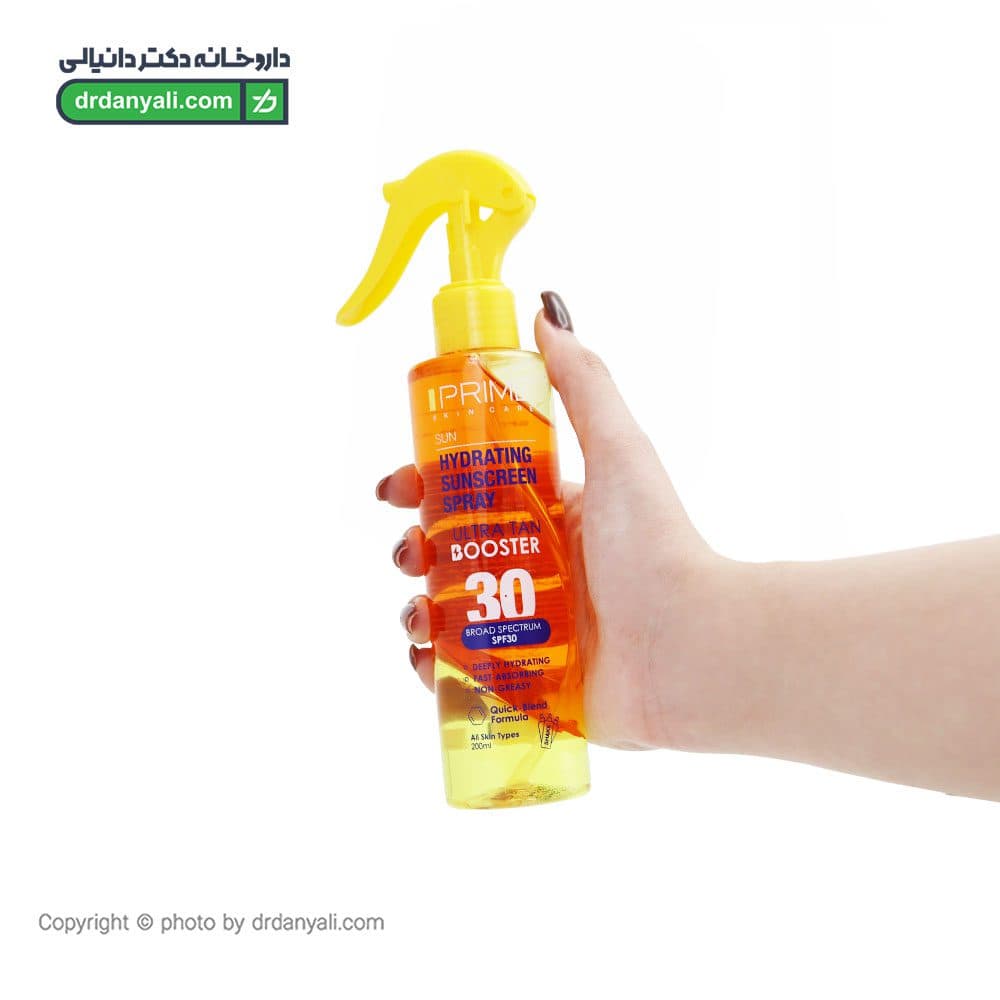 اسپری ضدآفتاب آبرسان دو فاز پرایم SPF30 حجم 200 میلی لیتر — تصویر ۲