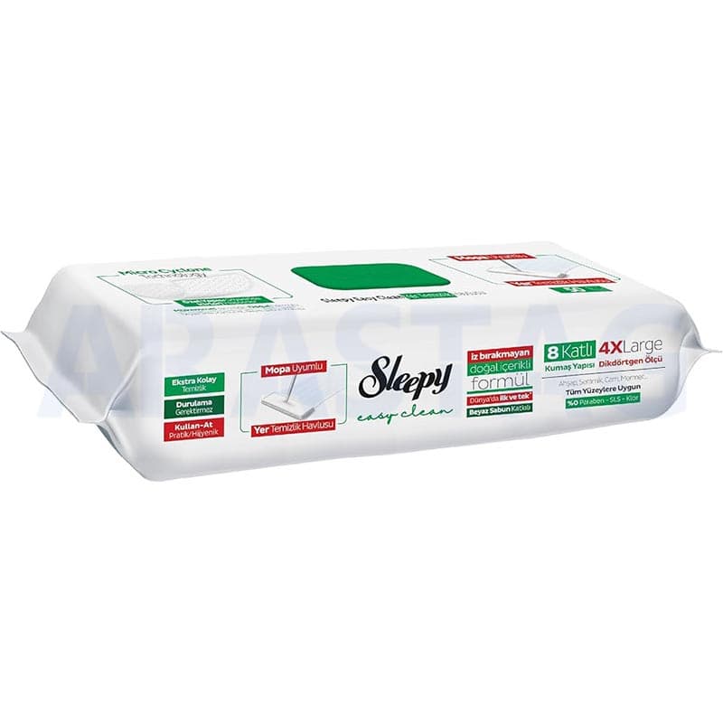 دستمال مرطوب مخصوص تی برند اسلیپی Sleepy تعداد 50 عددی