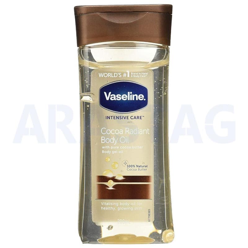 روغن بدن وازلین Vaseline Cocoa Radiant حاوی عصاره کاکائو حجم 200 میلی