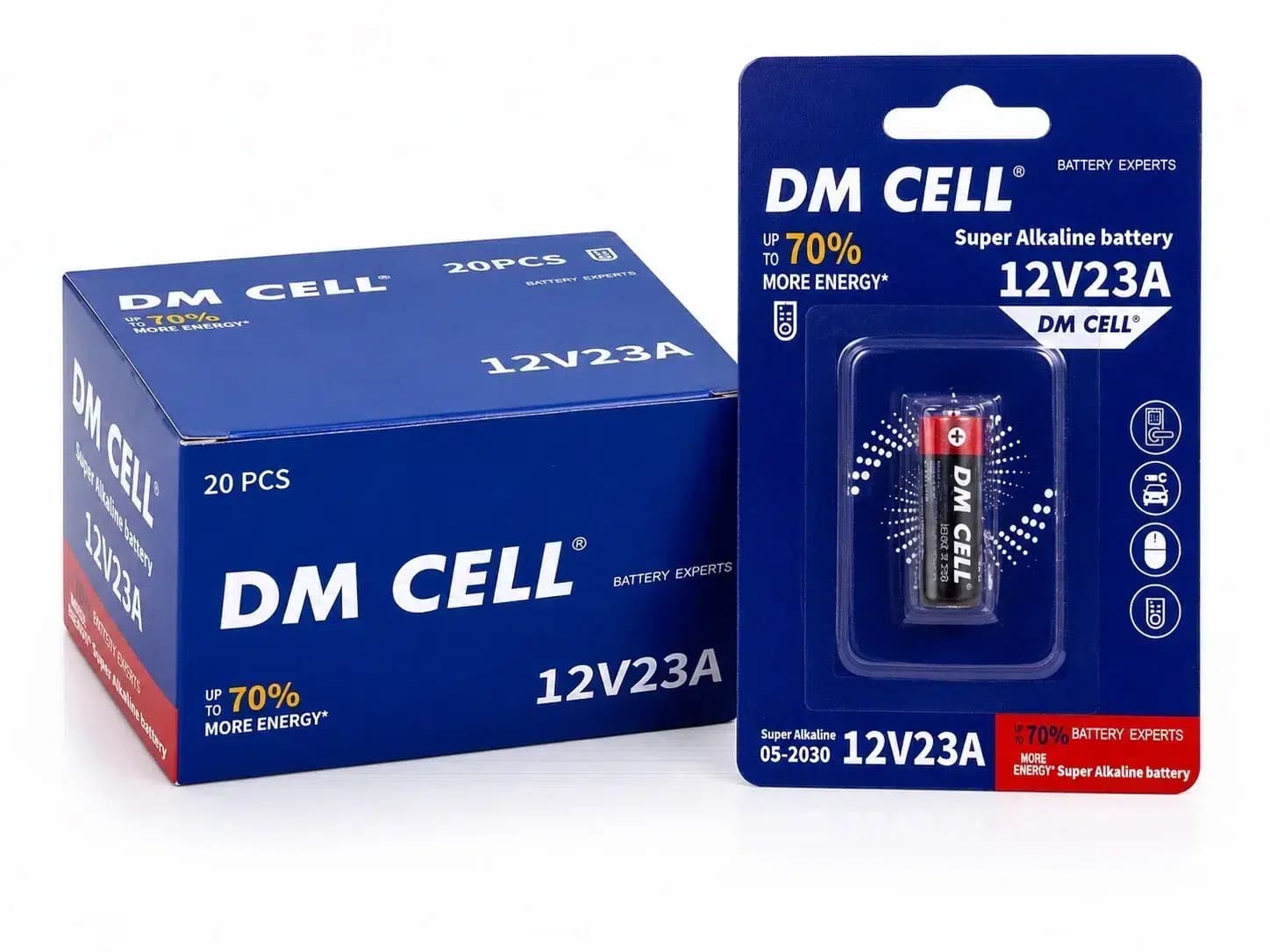 باتری 23A آلکالاین DM CELL مدل 12V23A | سوپر آلکالاین 12 ولت