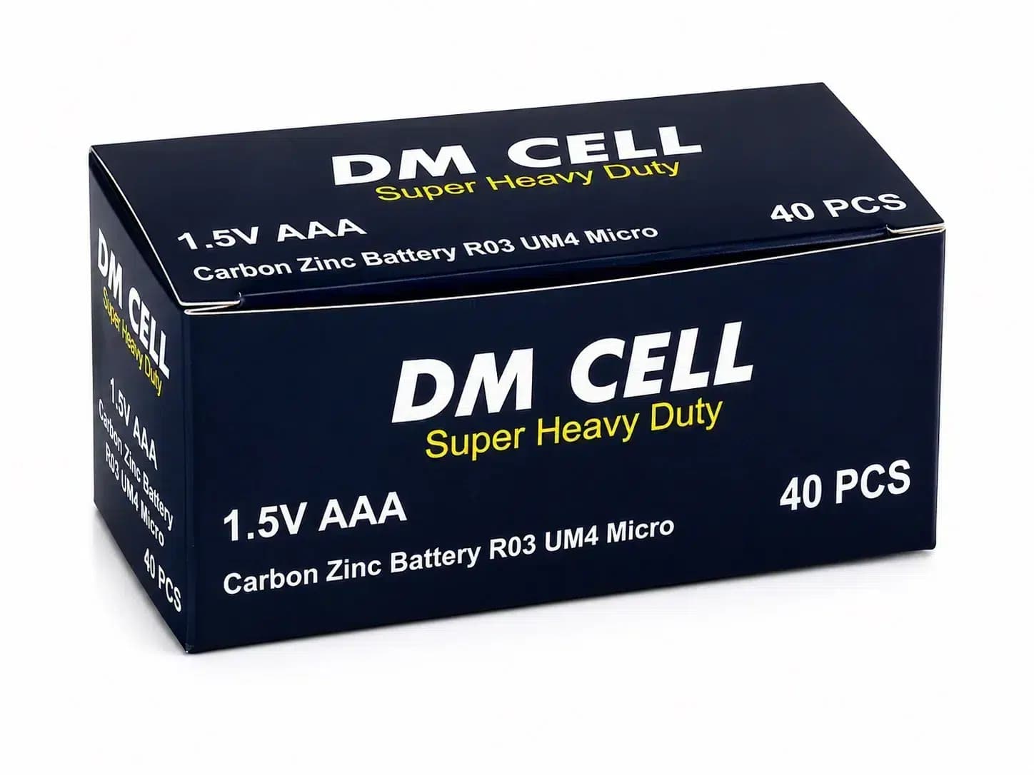 باتری نیم قلمی DM CELL سوپر هوی دیوتی AAA 1.5 ولت | بسته 4 عددی — تصویر ۳