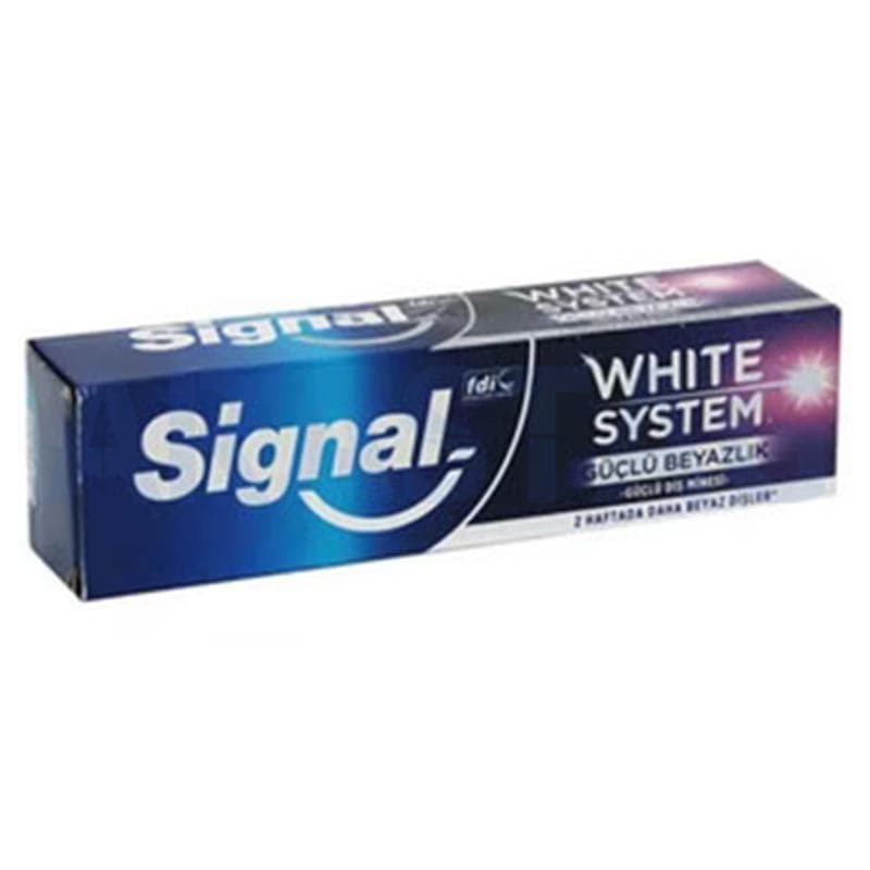 خمیر دندان سفید کننده سیگنال سری White System مدل Guclu Beyazlik حجم ۷۵ میلی