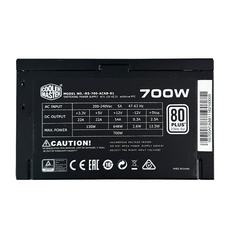 پاور 700 وات کولرمستر Cooler Master 700W RS V2 استوک در حد نو — تصویر ۴