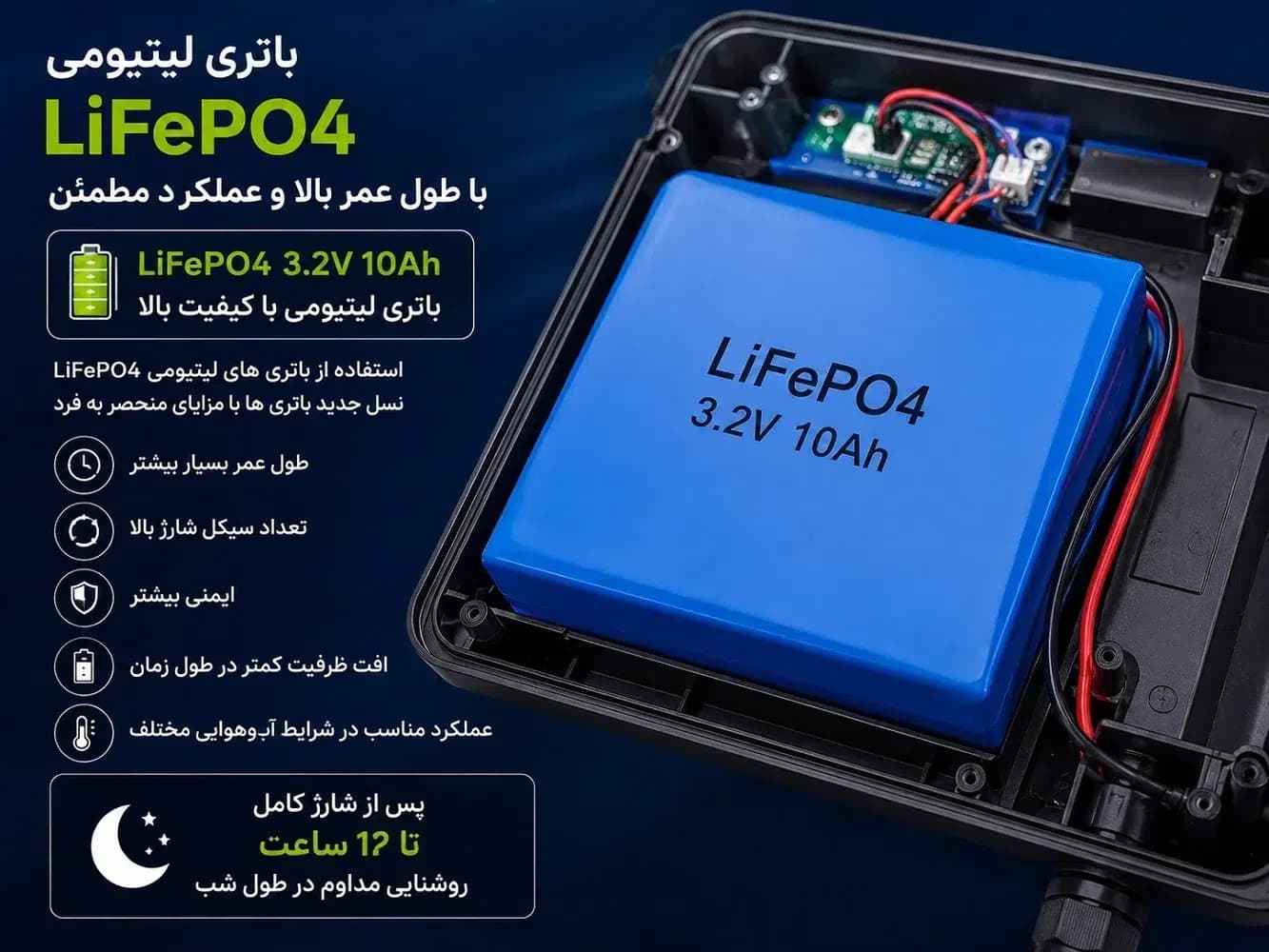 پروژکتور خورشیدی 500 وات ویمکس V.MAX مدل IR-V78500 | ضدآب IP65 همراه با گارانتی — تصویر ۴