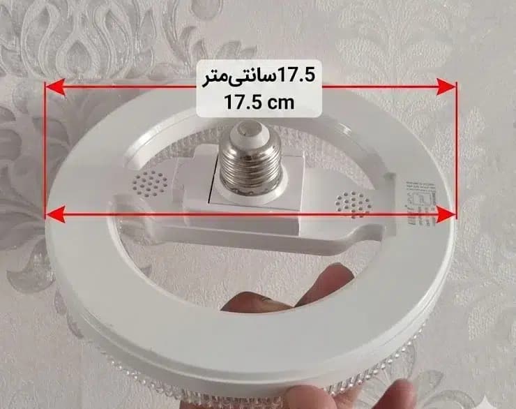 لامپ آویز گرد کریستالی 18 وات مودی با گارانتی | نور یکنواخت و بدون سوسو زدن — تصویر ۴