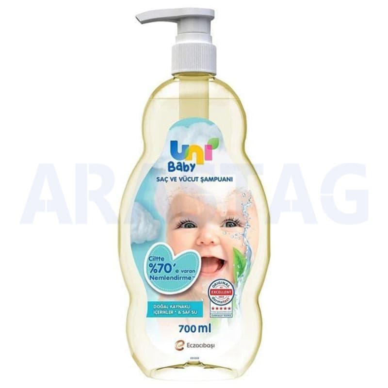 شامپو بدون سولفات سر و بدن کودک یونی بیبی Uni Baby حجم 9۰۰ میلی