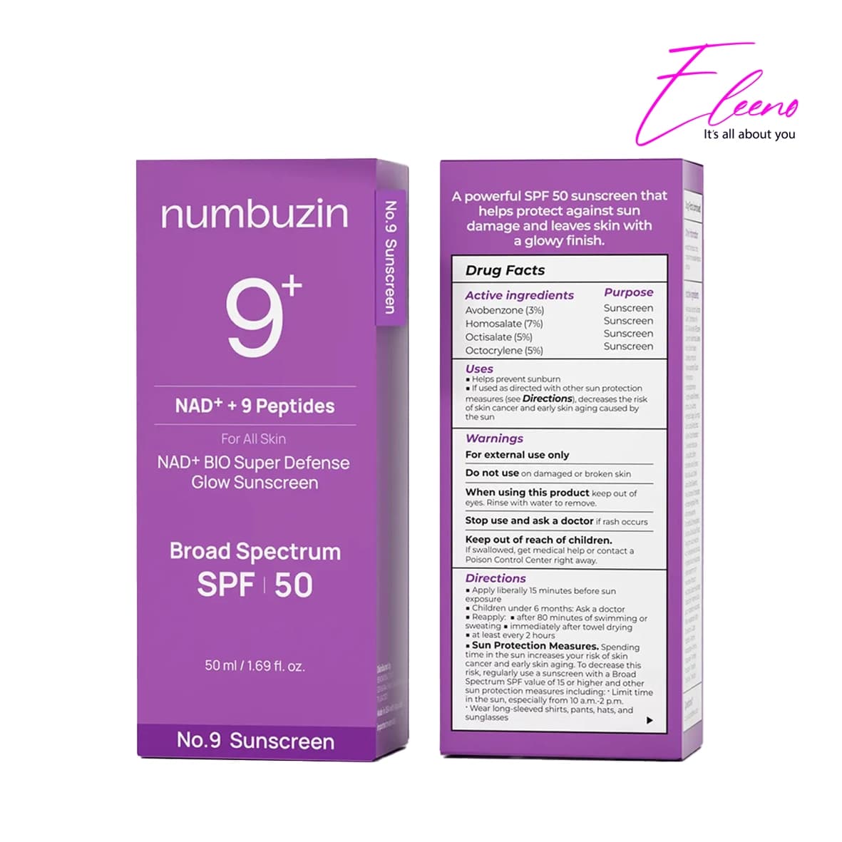 کرم ضدآفتاب نامبوزین شماره 9 آبرسان عمیق Numbuzin