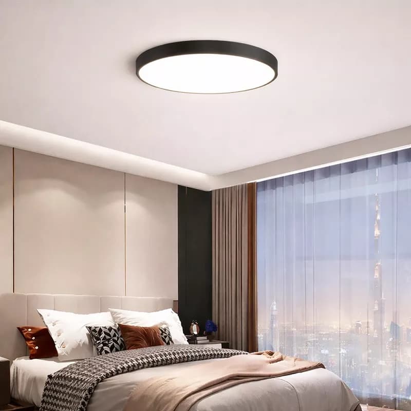 چراغ آویز گرد LED مدرن مینیمال سه حالته نور 60 سانت 50 وات — تصویر ۸