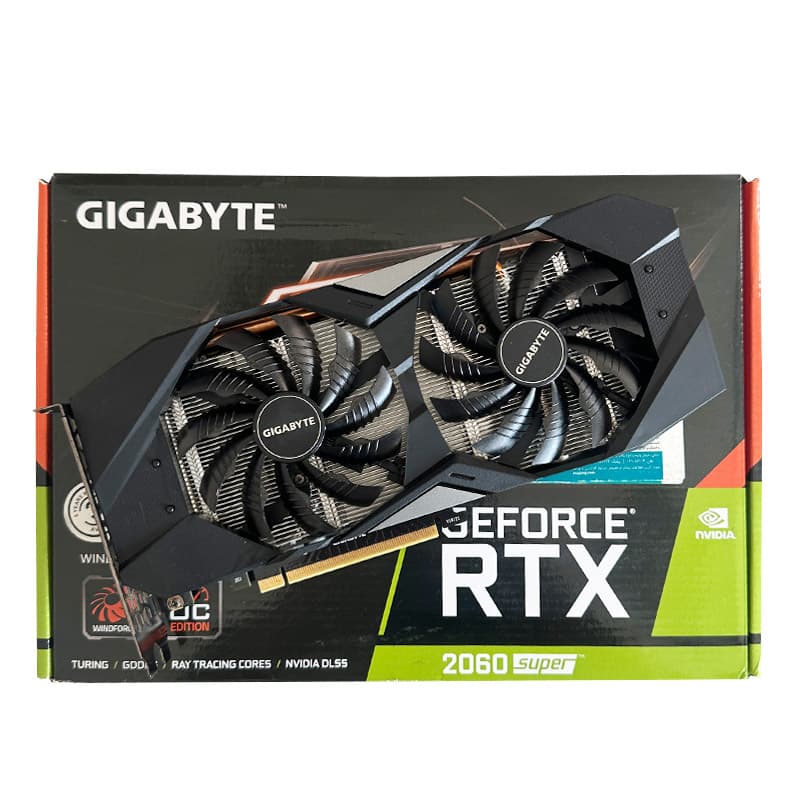 گرافیک Gigabyte RTX 2060 Super Windforce OC 8G GDDR6 استوک در حد نو