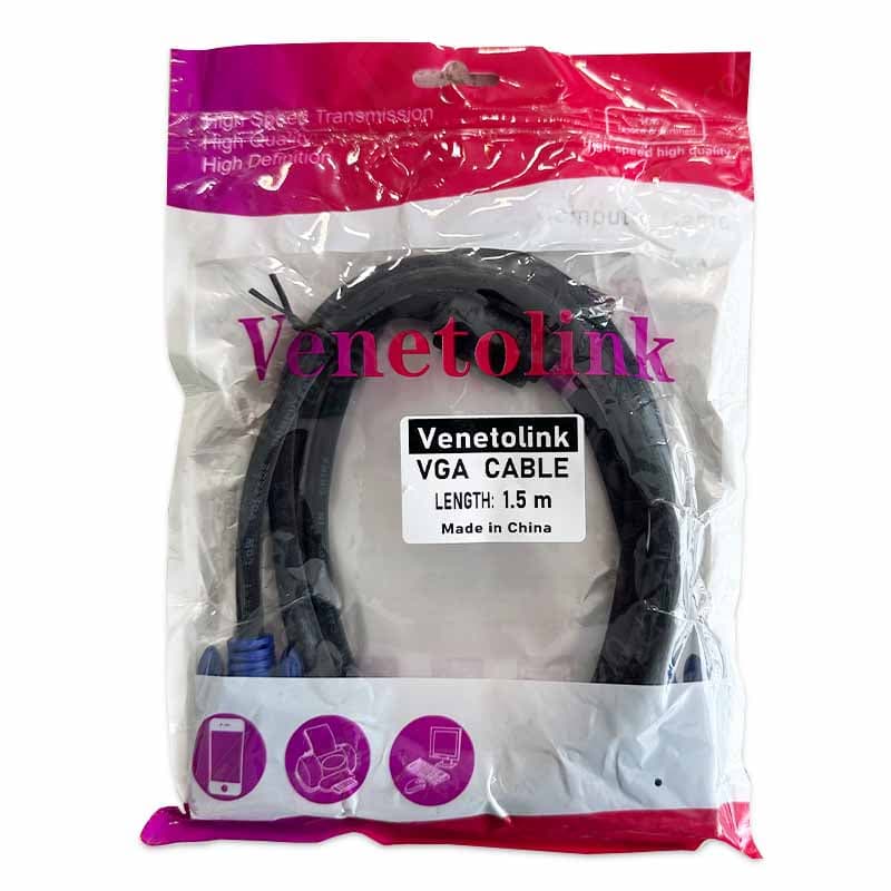 کابل تصویر کامپیوتر VGA Cable Venetolink آکبند