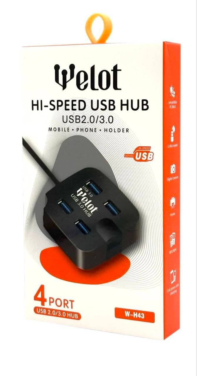 هاب ۴ پورت USB 3.0 مدل W‑H43 — تصویر ۲