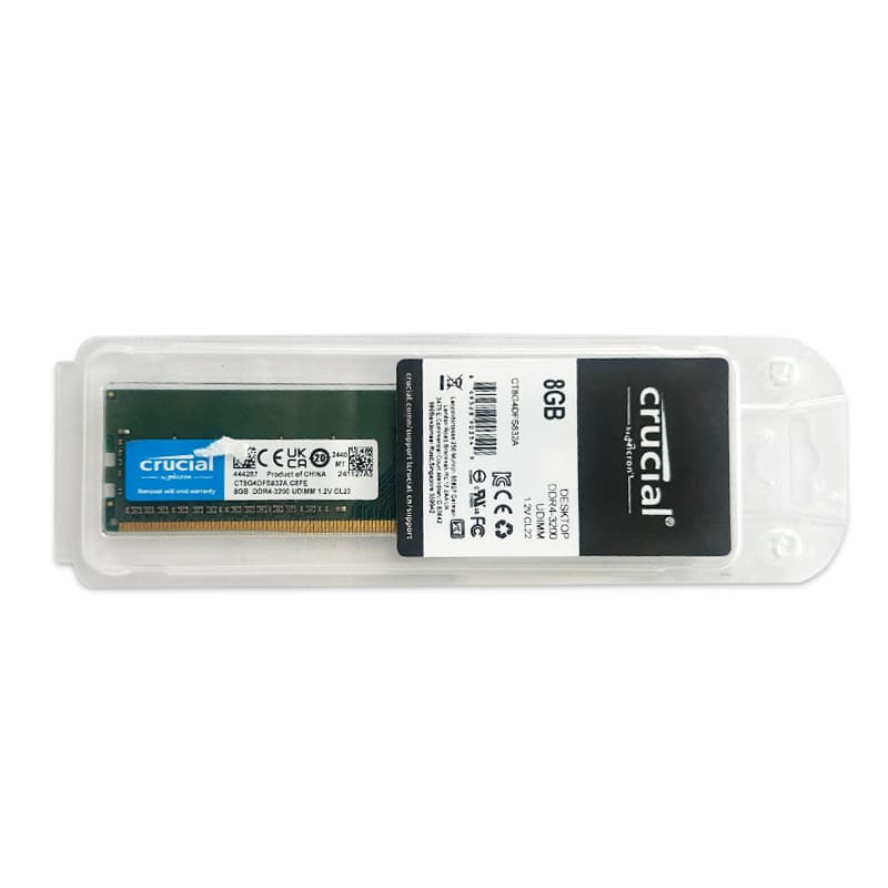 رم کروشال CRUCIAL CT8 8GB DDR4 3200MHz آکبند با گارانتی — تصویر ۲