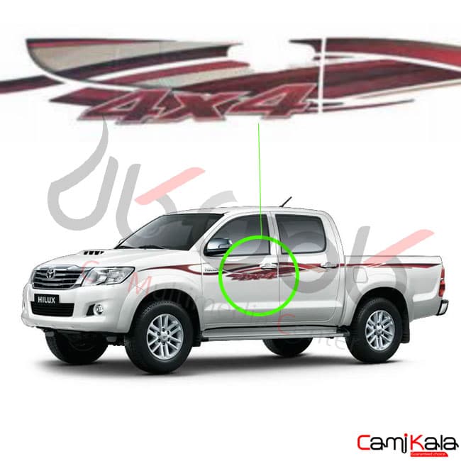 خط کشی بغل تویوتا هایلوکس ویگو 2005 تا 2015 مدل ZC-HIL-124 — تصویر ۲