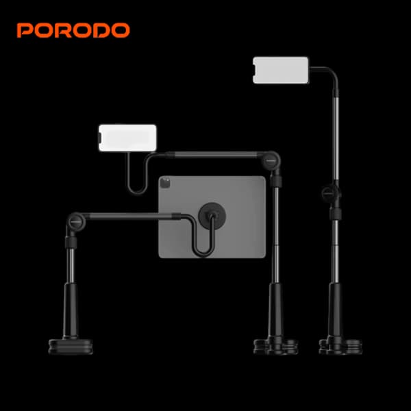 هولدر رومیزی مگنتی پرودو مدل Porodo Lazy Man Stand with Magnetic Suction