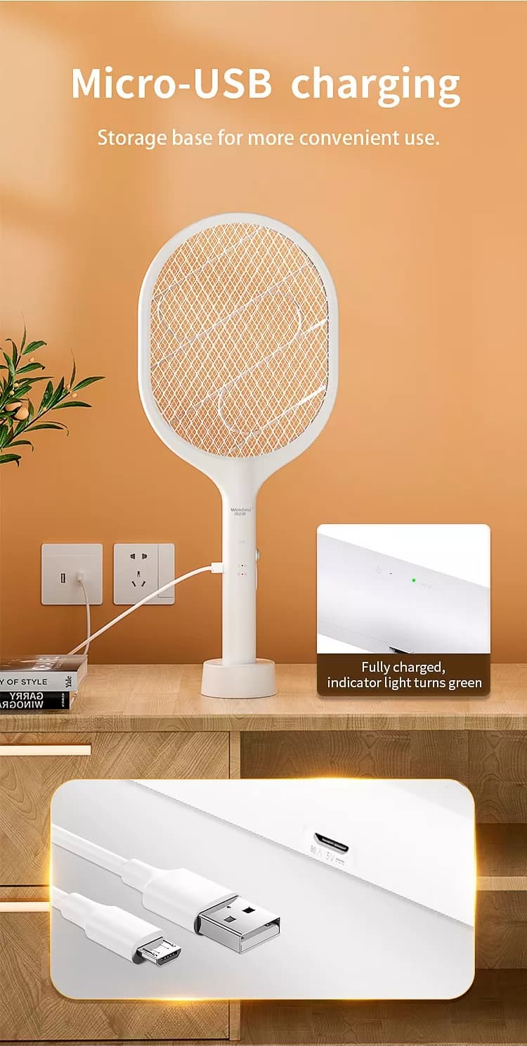 حشرهکش راکتی پایه دار ویداسی WD-959 | قابل شارژ با نور UV قوی — تصویر ۴