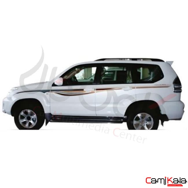 خط کشی بغل تویوتا پرادو 2005 تا 2009 زرشکی و قهوه ای ZC-PLD-119 — تصویر ۲