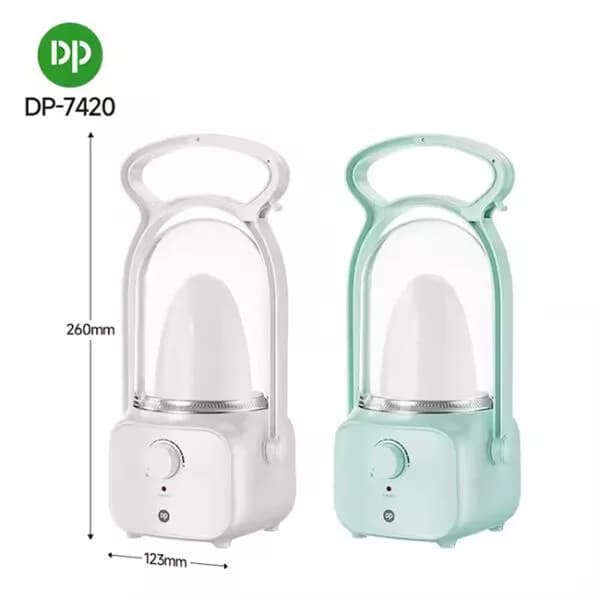 چراغ شارژی فانوسی DP-7420 – پرنورترین فانوسی بازار مناسب قطعی برق — تصویر ۷