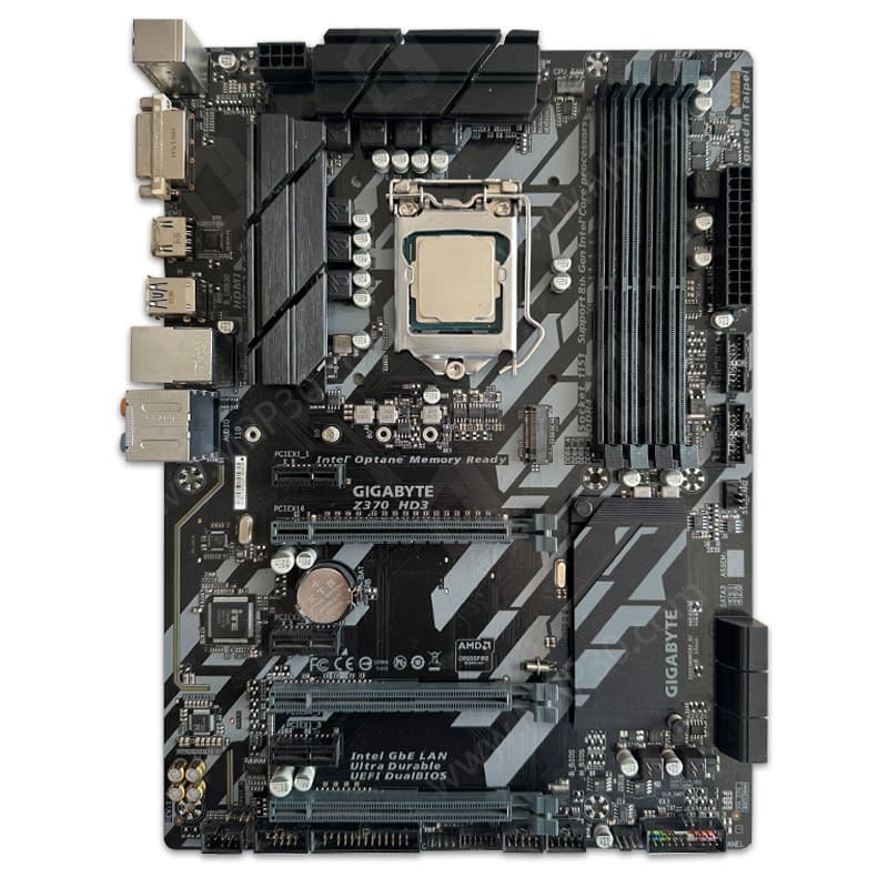 باندل مادربرد Gigabyte Z370 HD3 + Core i7 9700K استوک در حد نو