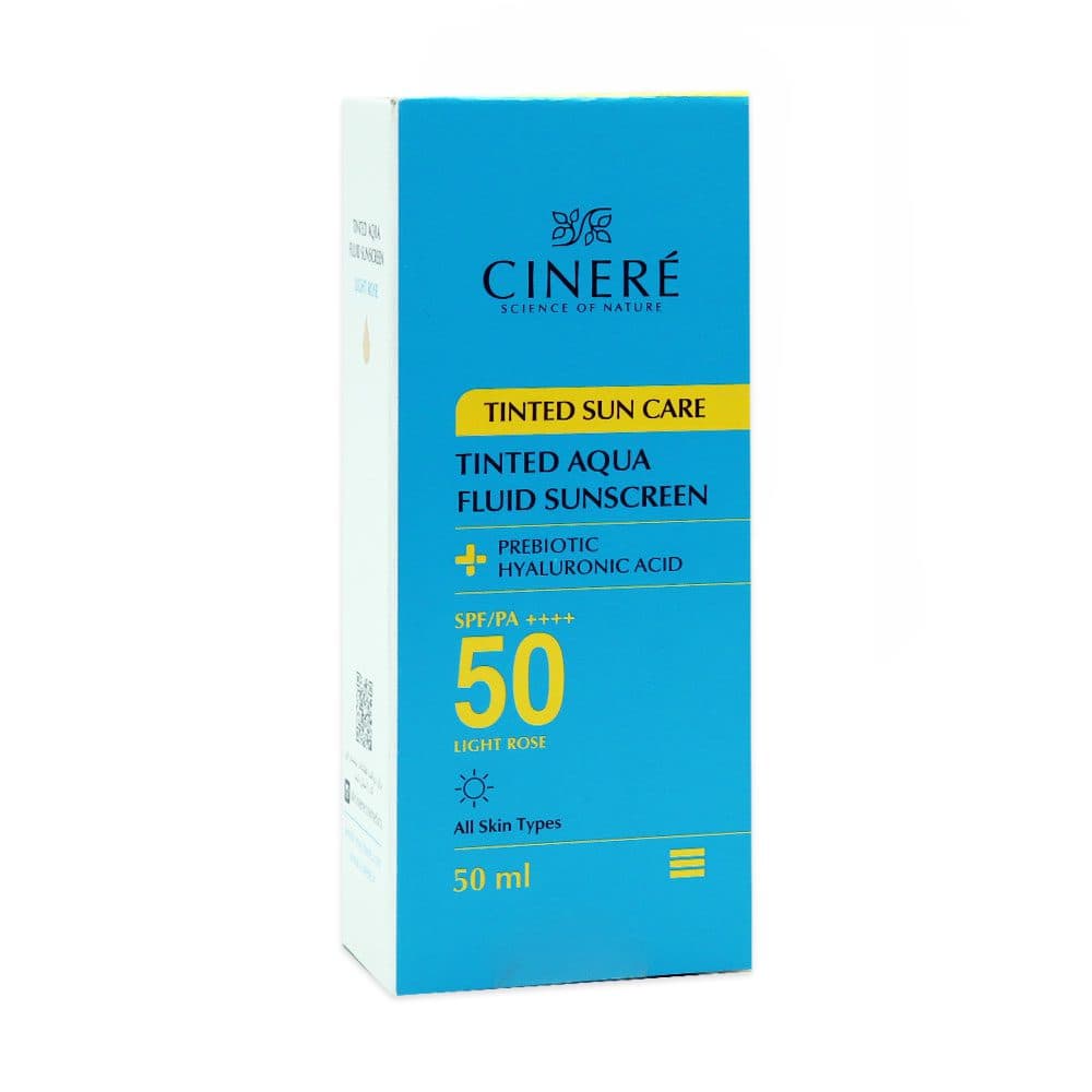 فلوئید ضد آفتاب آکوا SPF50 سینره مناسب انواع پوست 50 میلی لیتر — تصویر ۲