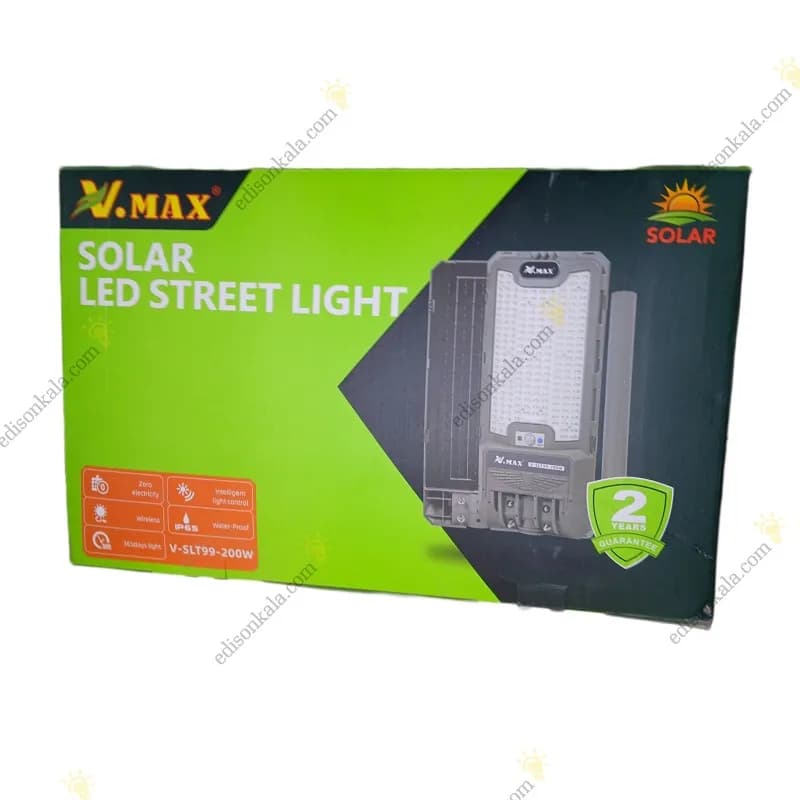 چراغ خیابانی خورشیدی ویمکس 200 وات مدل SLT99-200W | دوسال ضمانت — تصویر ۷