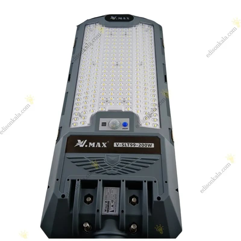 چراغ خیابانی خورشیدی ویمکس 200 وات مدل SLT99-200W | دوسال ضمانت — تصویر ۳