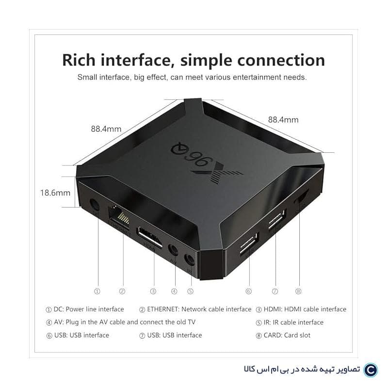 اندروید باکس X96Q حافظه 8 گیگ 4K