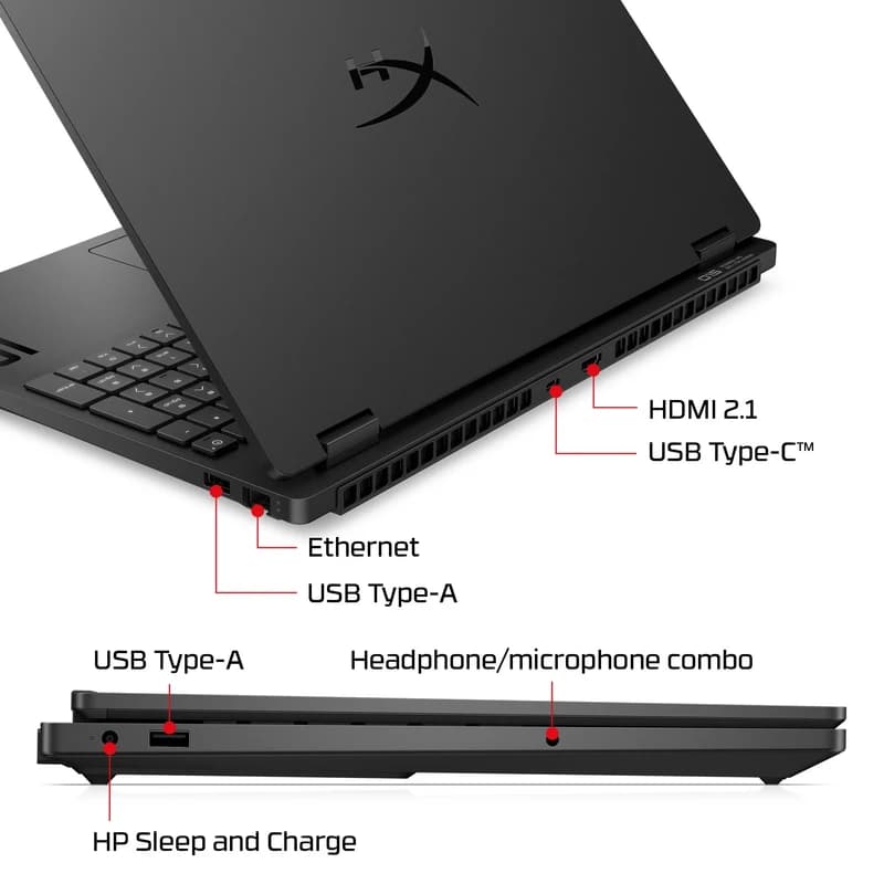 لپ تاپ 15.3 اینچی اچ‌ پی مدل Omen 15-GA0004NW-Core i7 14650HX-32GB-2TB SSD-8GB RTX5060 – کاستوم شده — تصویر ۴