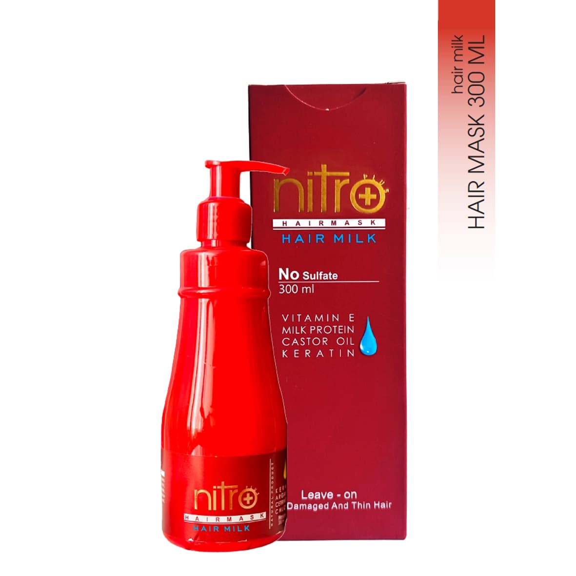 ماسك شیر مو کراتین و آرگان نيترو بدون آبکشی Nitro Hair Mask