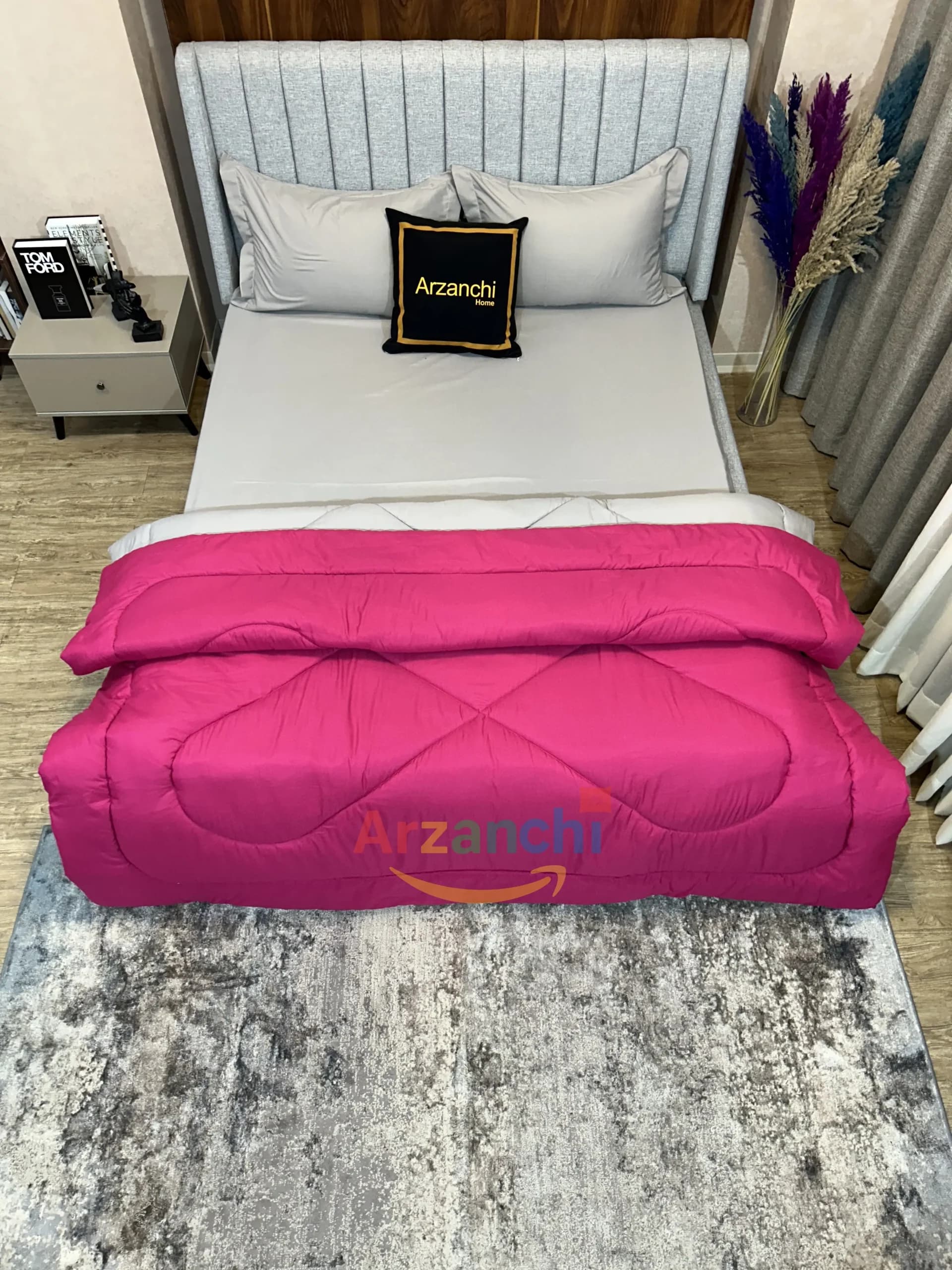 روتختی ساده طوسی و سرخابی کد S634 ارزانچی