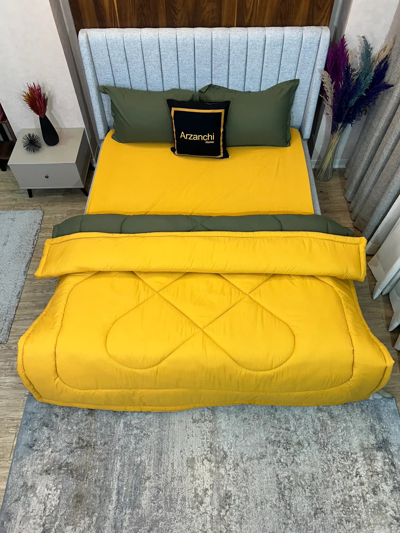 روتختی ساده سبز ارتشی و زرد کد S964 — تصویر ۳