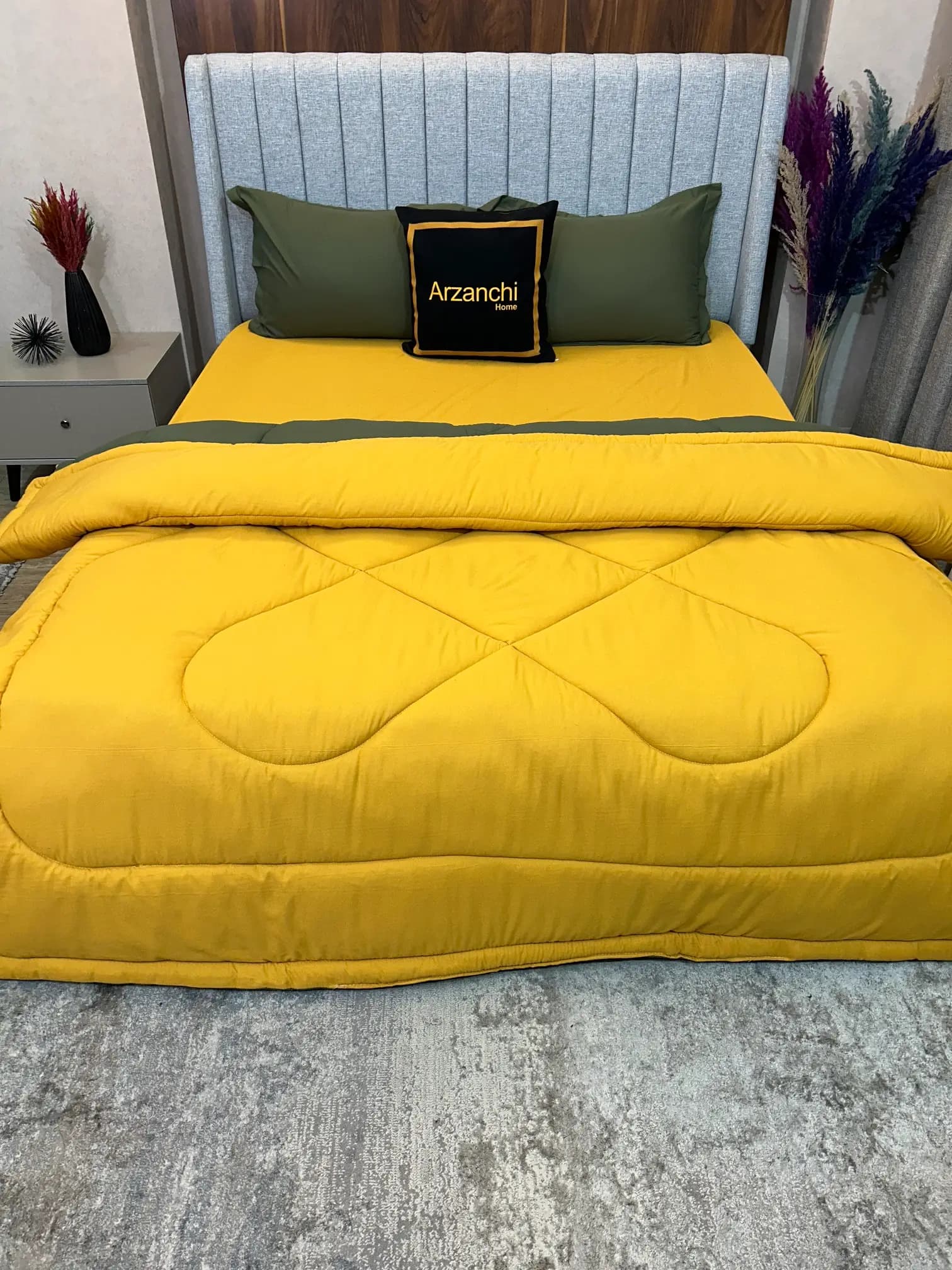 روتختی ساده سبز ارتشی و زرد کد S964 — تصویر ۵