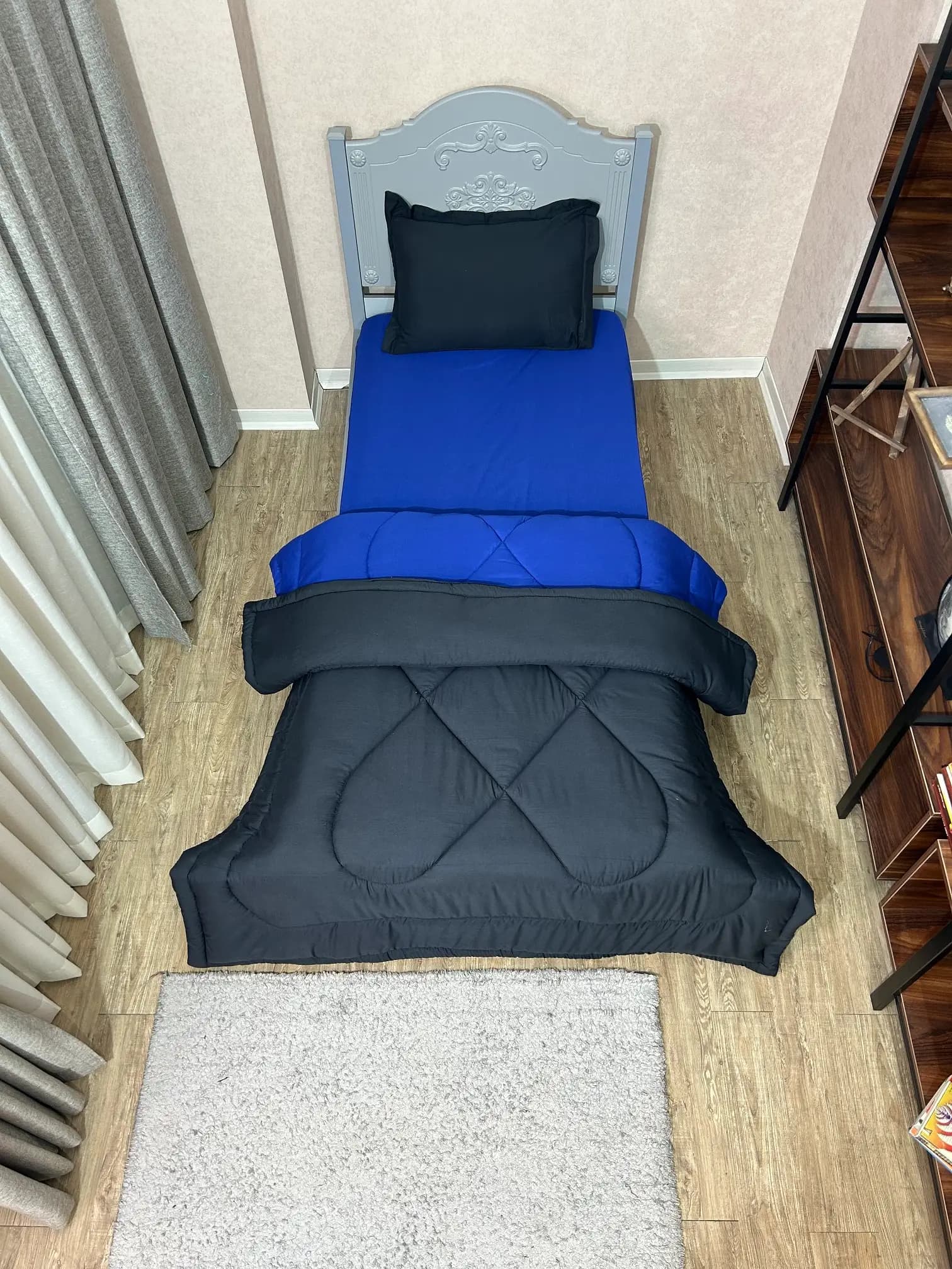 روتختی ساده آبی کاربنی و مشکی کد S967 ارزانچی