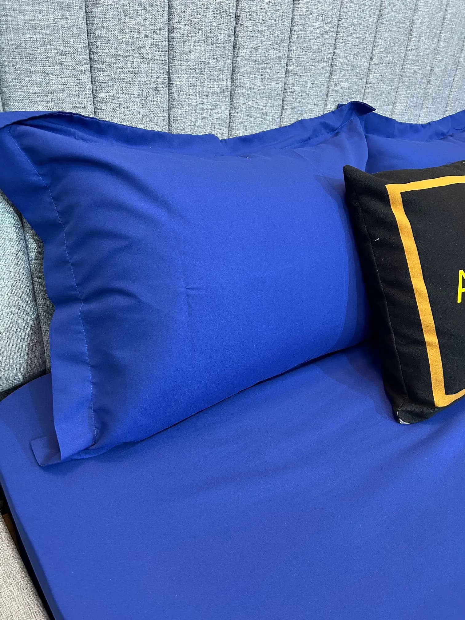 روتختی ساده آبی کاربنی و خردلی کد S966 ارزانچی — تصویر ۳