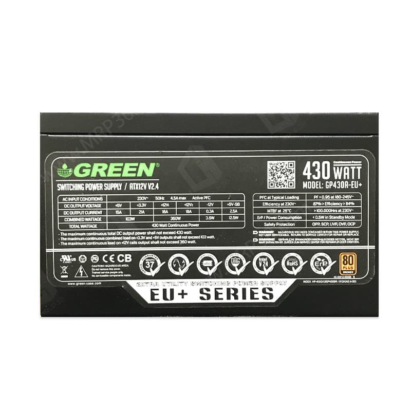 پاور 430 وات گرین Green GP430A-EU Plus استوک در حد نو — تصویر ۴