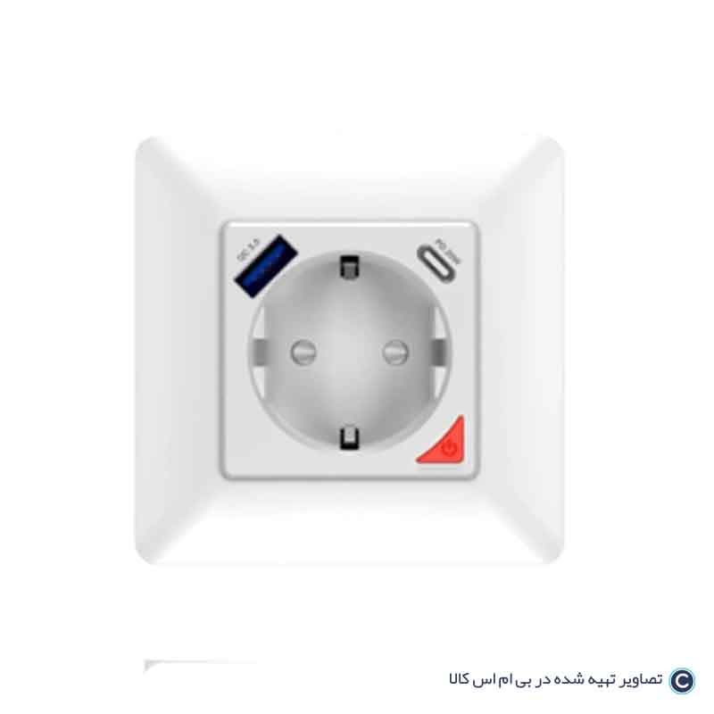 پریز هوشمند با پورت usb و تایپ c توکار Moes