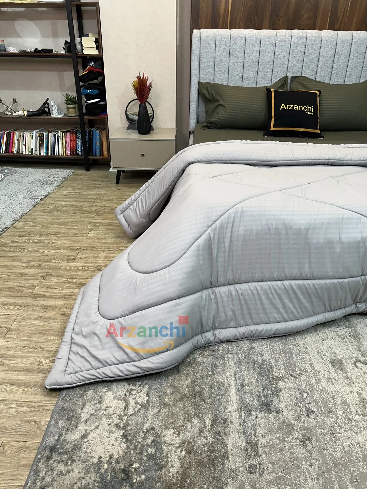 روتختی هتلی طوسی و سبز ارتشی کد H855 ارزانچی — تصویر ۴