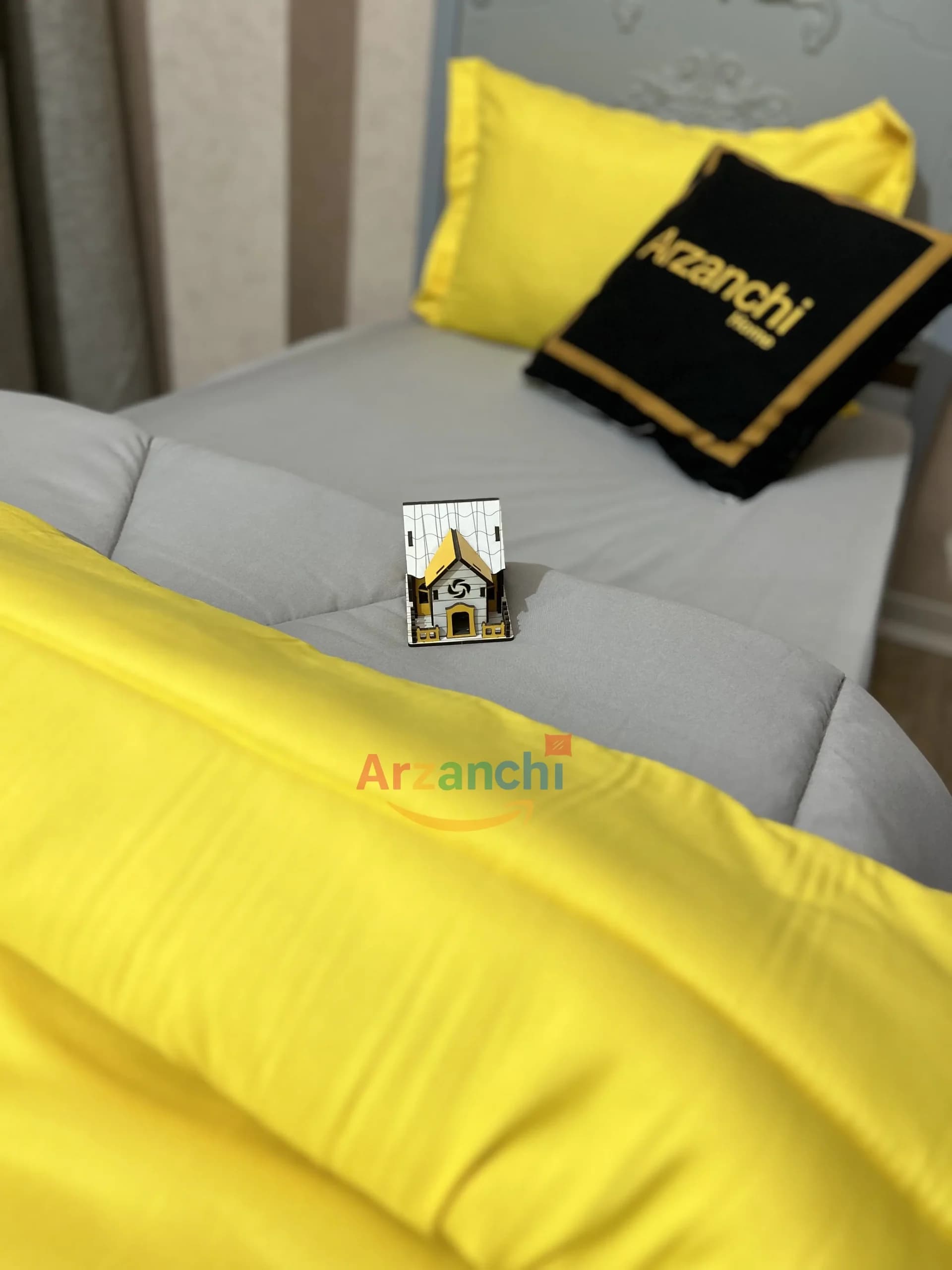 روتختی ساده طوسی و زرد کد S735 ارزانچی — تصویر ۳