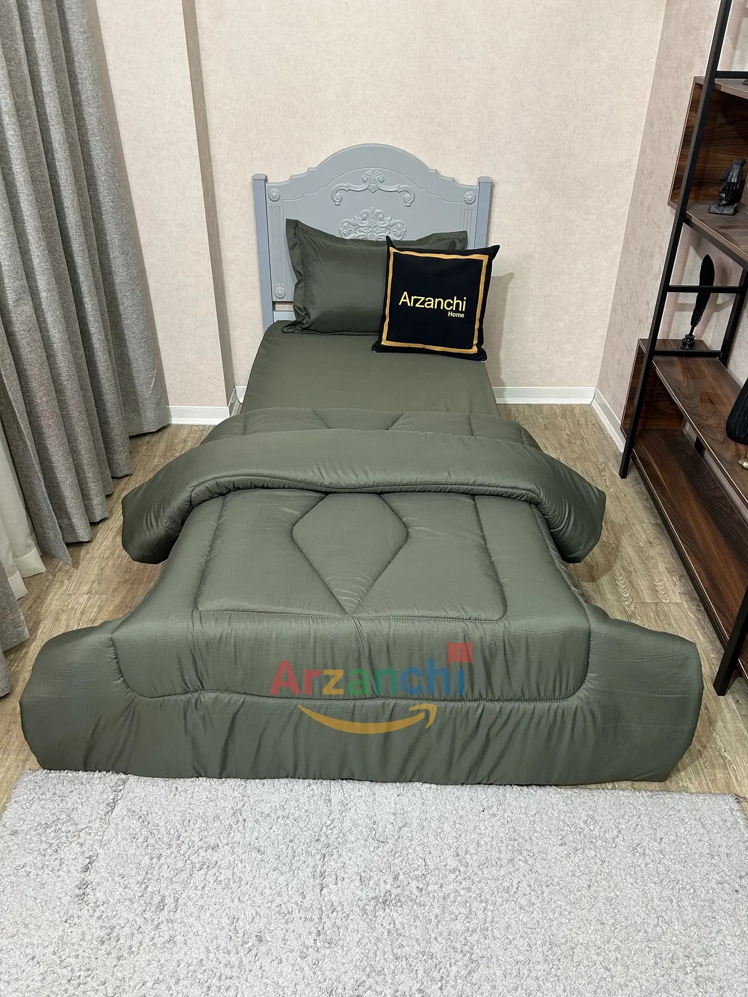 روتختی ساده سبز ارتشی کد S818 ارزانچی — تصویر ۲