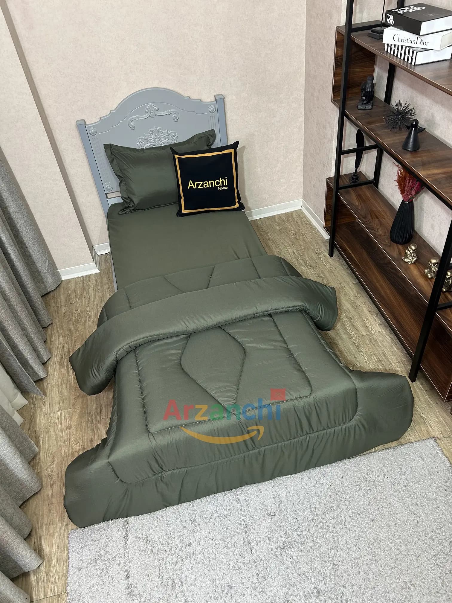 روتختی ساده سبز ارتشی کد S818 ارزانچی — تصویر ۳