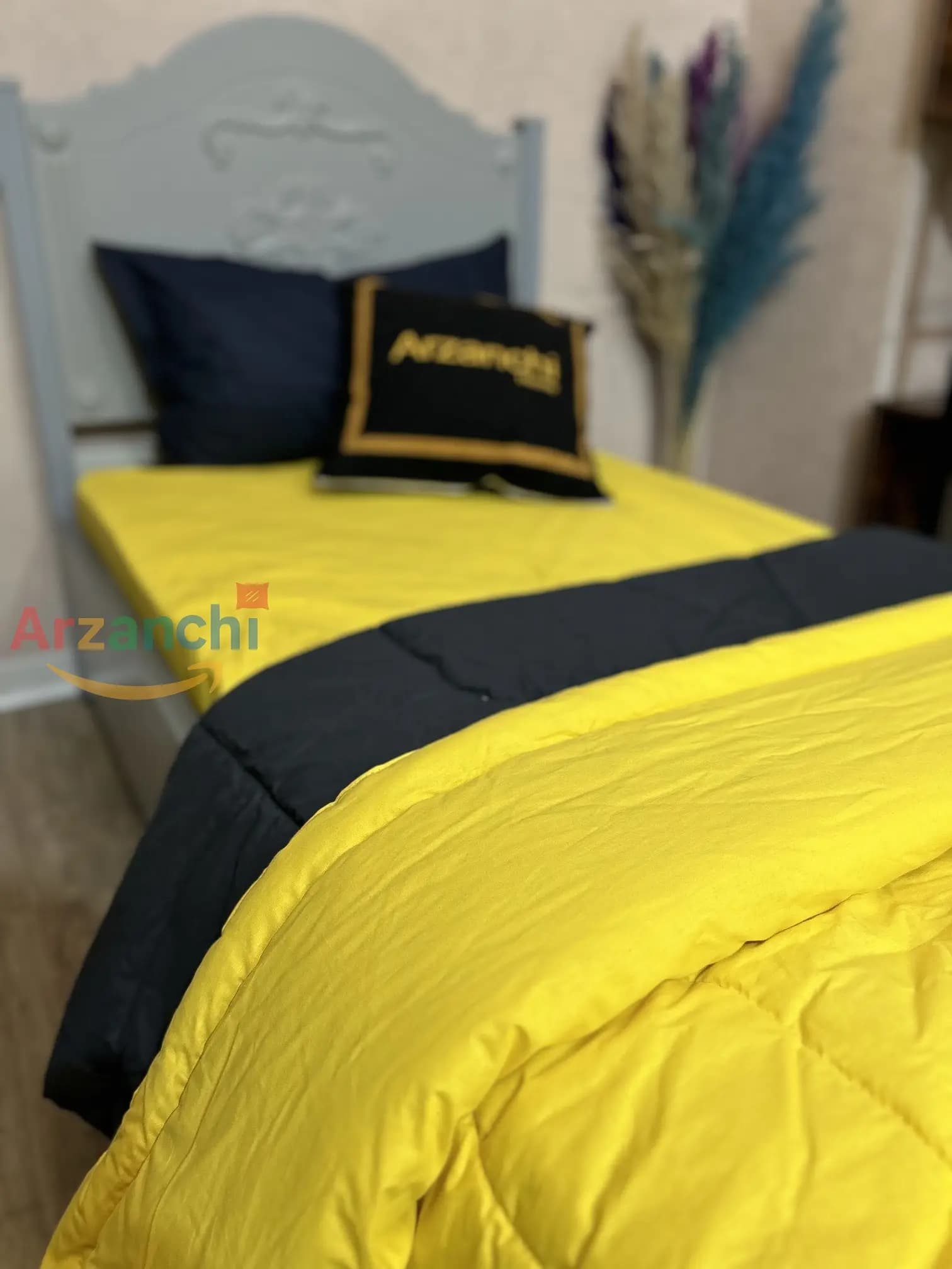 روتختی ساده مشکی و زرد کد S612 ارزانچی — تصویر ۳