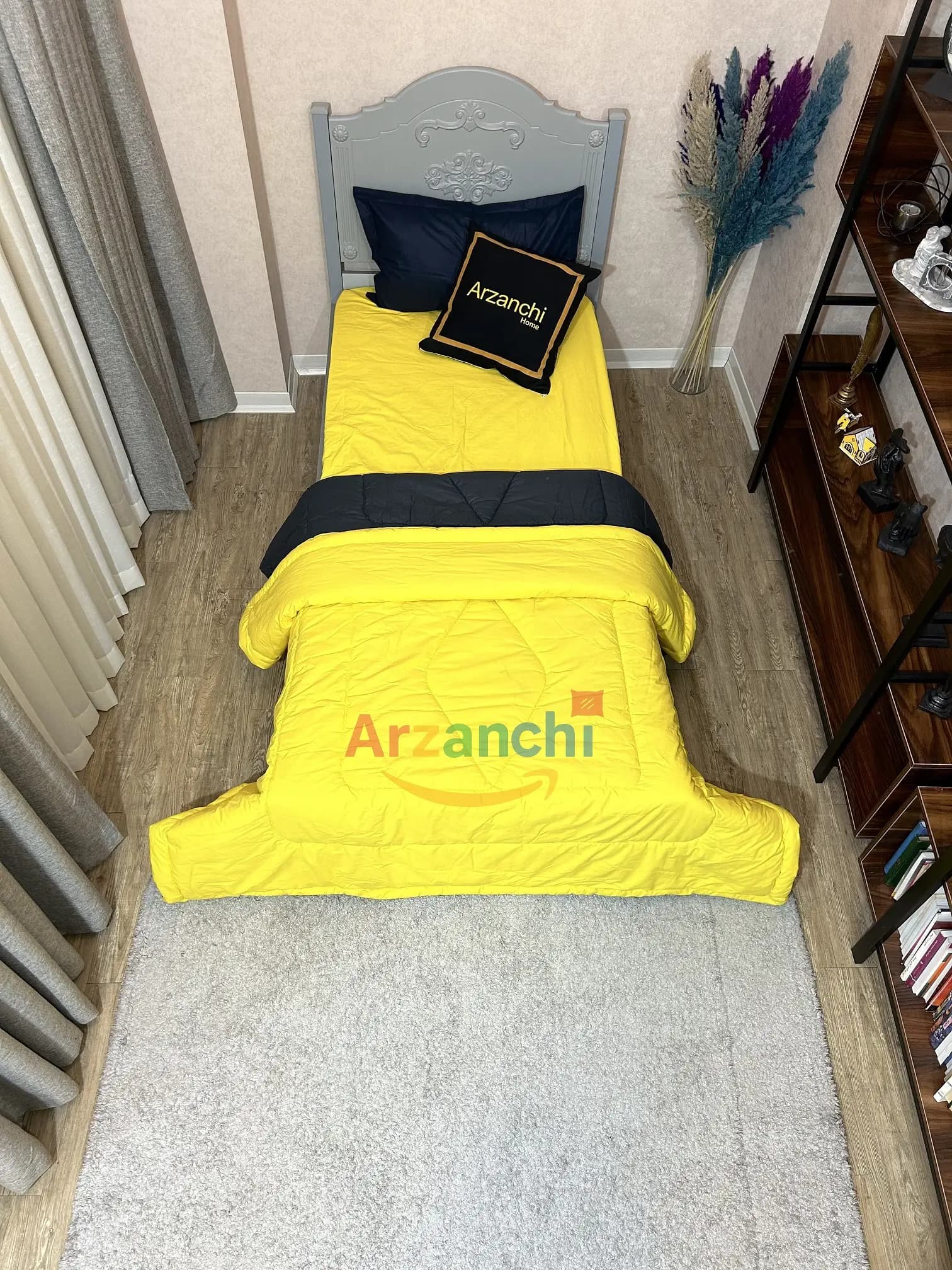 روتختی ساده مشکی و زرد کد S612 ارزانچی — تصویر ۲