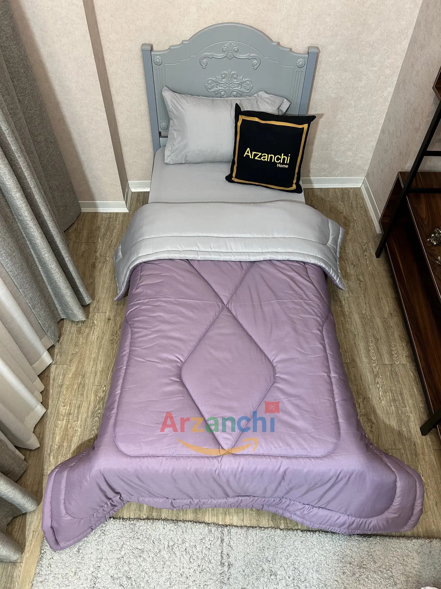 روتختی ساده طوسی و ارغوانی کد S521 ارزانچی
