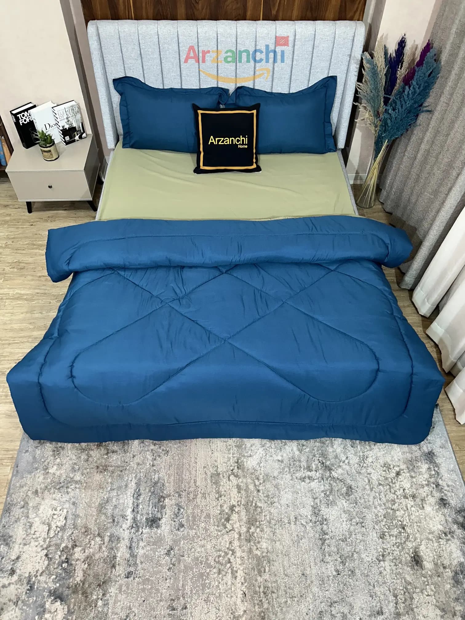 روتختی ساده سبزصدری و ابی نفتی کد S705 ارزانچی — تصویر ۲
