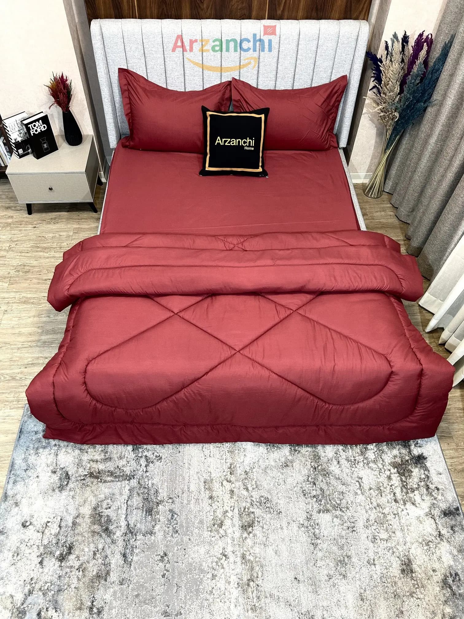 روتختی ساده زرشکی کد S633 ارزانچی