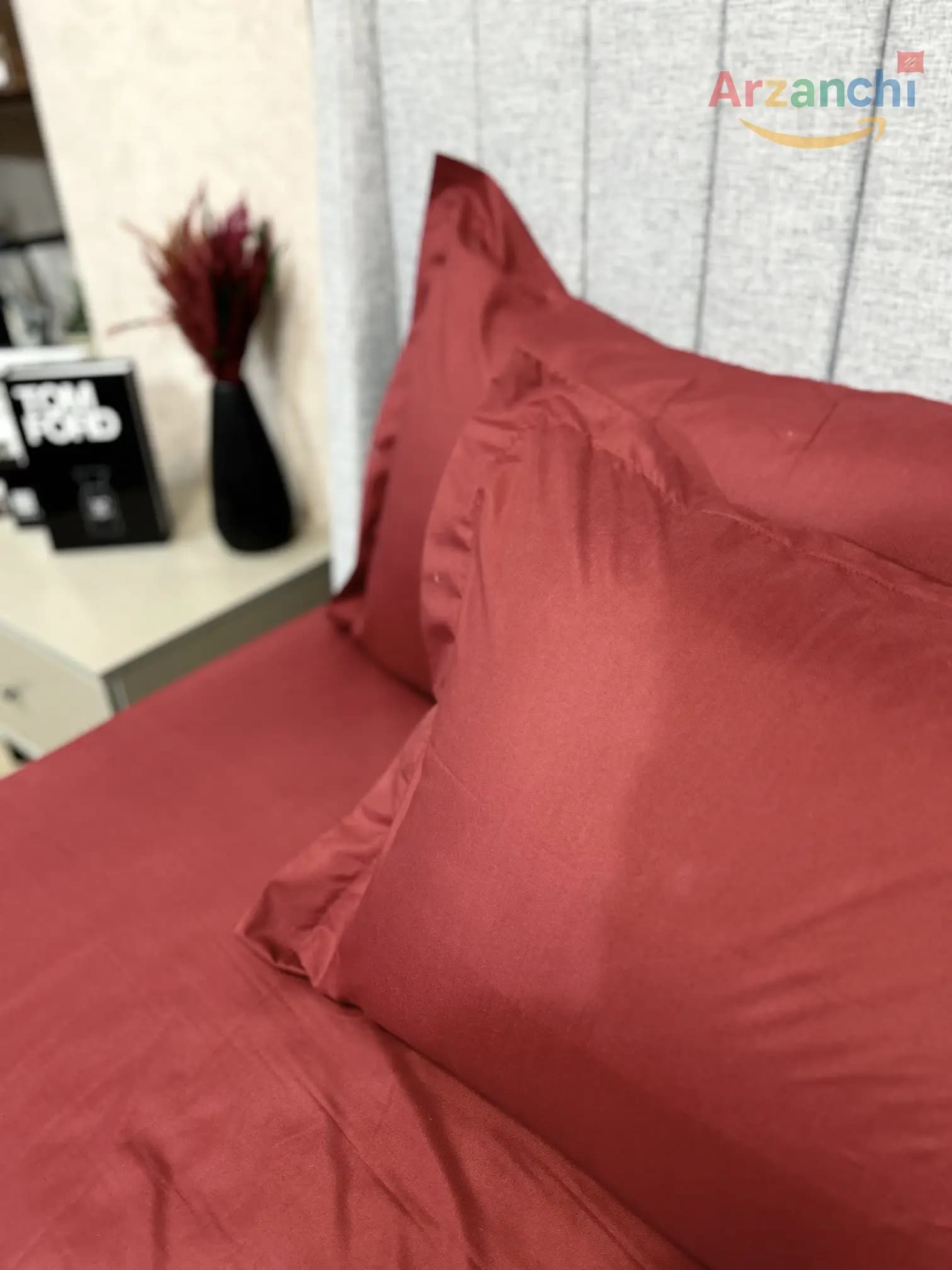 روتختی ساده زرشکی کد S633 ارزانچی — تصویر ۴